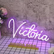 Victoria Purple Neon Sign