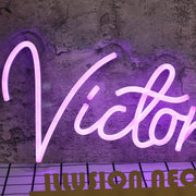 Victoria Purple Neon Sign