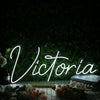 Victoria White Neon Sign