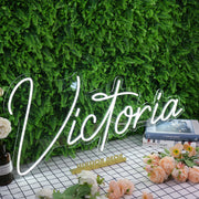 Victoria White Neon Sign