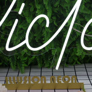 Victoria White Neon Sign