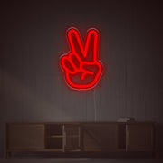 Victory Gesture LED Neon Sign