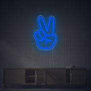 Victory Gesture LED Neon Sign