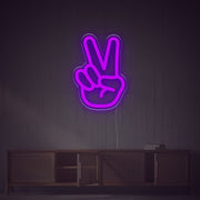 Victory Gesture LED Neon Sign