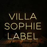 VILLA SOPHIE LABEL Yellow Neon Sign