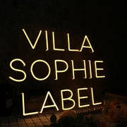 VILLA SOPHIE LABEL Yellow Neon Sign