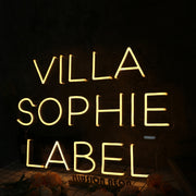 VILLA SOPHIE LABEL Yellow Neon Sign