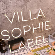 VILLA SOPHIE LABEL Yellow Neon Sign