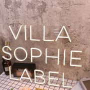 VILLA SOPHIE LABEL Yellow Neon Sign