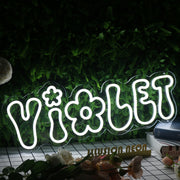 Violet White Custom Neon Sign