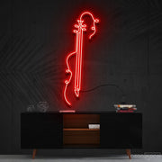 Violin Line Art Neon Sign