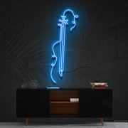 Violin Line Art Neon Sign