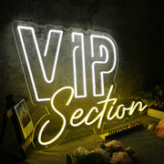 VIP Section Yellow Neon Sign