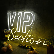 VIP Section Yellow Neon Sign