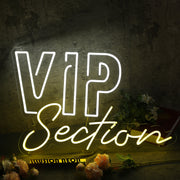 VIP Section Yellow Neon Sign