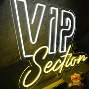 VIP Section Yellow Neon Sign