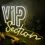 VIP Section Yellow Neon Sign