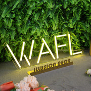 WAFL Yellow LED Neon Sign