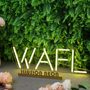 WAFL Yellow LED Neon Sign