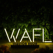 WAFL Yellow LED Neon Sign