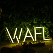 WAFL Yellow LED Neon Sign