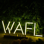 WAFL Yellow LED Neon Sign