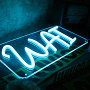 WAI Blue Neon Sign