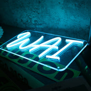 WAI Blue Neon Sign