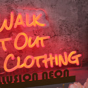 Walk It Out Kids Clothing Red Neon Sign