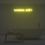 Wanna Bath Neon Sign Custom Neon Sign Lights Night Lamp Led Neon Sign Light For Home Party MG10136