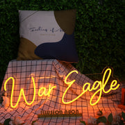 War Eagle Orange Custom Neon Sign