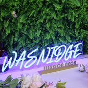 Wasnidge Blue Neon Sign