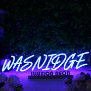 Wasnidge Blue Neon Sign