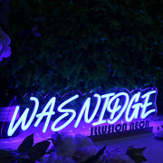 Wasnidge Blue Neon Sign