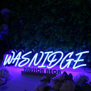 Wasnidge Blue Neon Sign