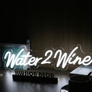 Water 2 Wine White Neon Sign