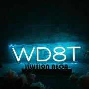 WD8T Blue Neon Sign