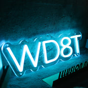 WD8T Blue Neon Sign