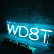 WD8T Blue Neon Sign