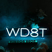 WD8T Blue Neon Sign