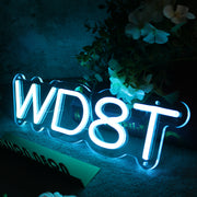 WD8T Blue Neon Sign