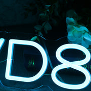 WD8T Blue Neon Sign