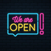 We Are Open Neon Sign