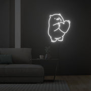 Icebear With Heart Neon Sign Fashion Custom Neon Sign Lights Night Lamp Led Neon Sign Light For Home Party