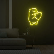 Icebear With Heart Neon Sign Fashion Custom Neon Sign Lights Night Lamp Led Neon Sign Light For Home Party