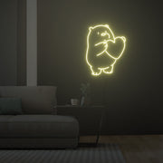 Icebear With Heart Neon Sign Fashion Custom Neon Sign Lights Night Lamp Led Neon Sign Light For Home Party