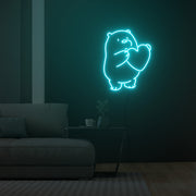 Icebear With Heart Neon Sign Fashion Custom Neon Sign Lights Night Lamp Led Neon Sign Light For Home Party