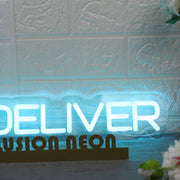 We Deliver Blue Neon Sign