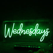 Wednesdays Green Neon Sign