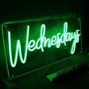 Wednesdays Green Neon Sign